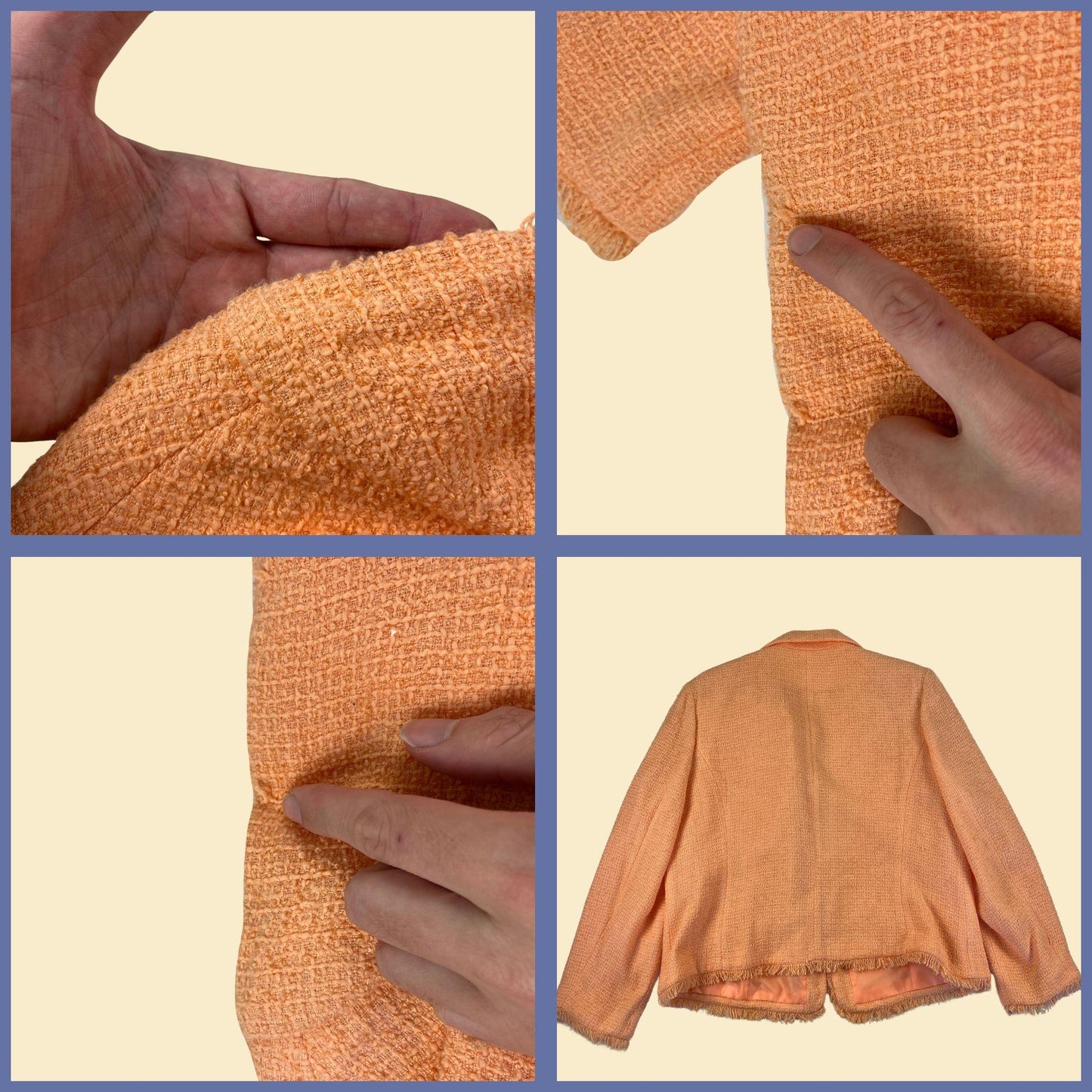 90s/Y2K pastel orange jacket/coat, size 18 vintage Sag Harbor women's jacket