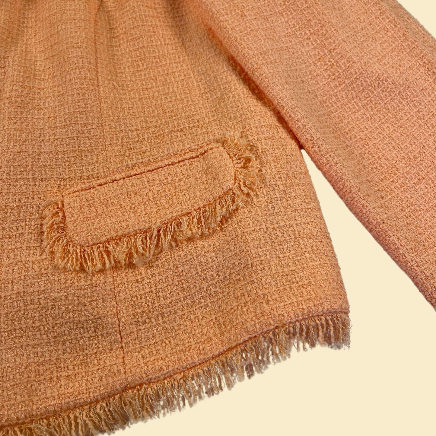 90s/Y2K pastel orange jacket/coat, size 18 vintage Sag Harbor women's jacket