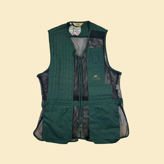 80s RedHead hunting vest, size XXL green mesh zip up vest w/ padding