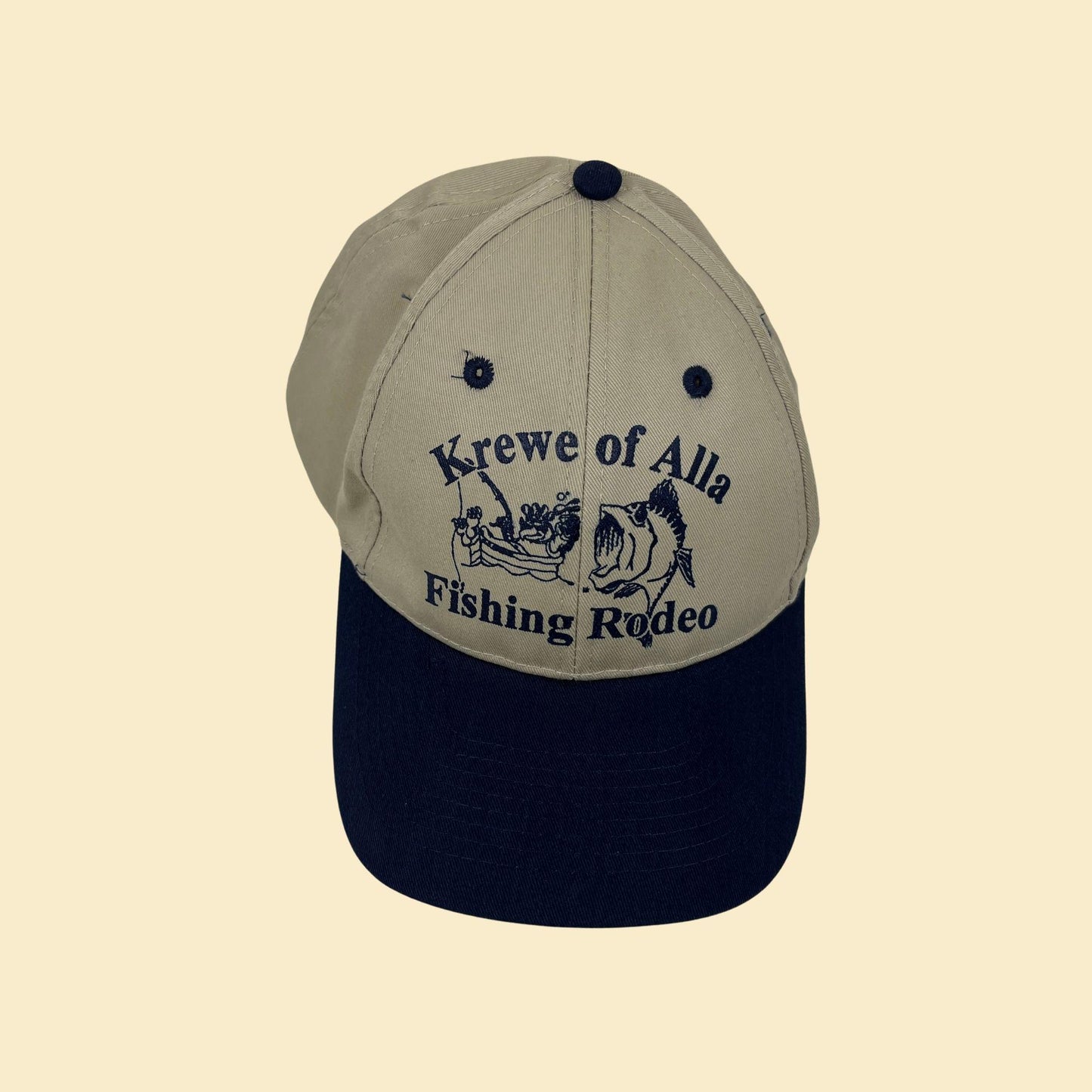 1990s Krewe of Alla Fishing Rodeo baseball cap, vintage New Orleans Louisiana hat by Otto