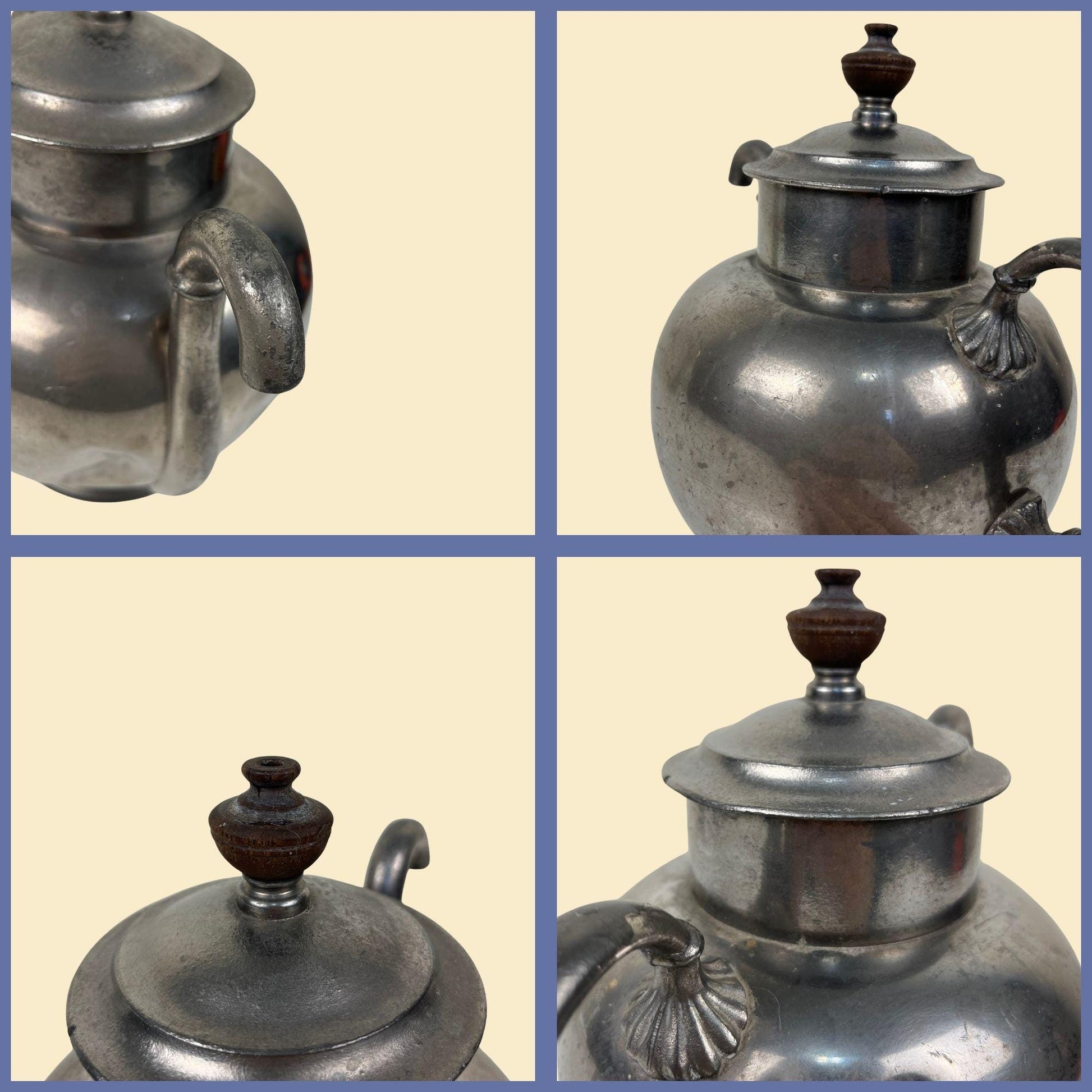 1880s Paine Diehl & Co self pouring tea pot, antique silver-toned Boston Brit Co teapot