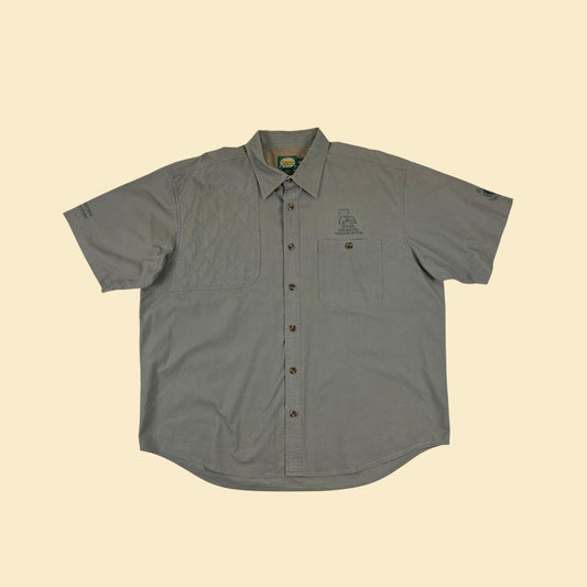 2000s Cabela's 2XL shirt, vintage Y2K Duck's Unlimited grey hunting-style button down top