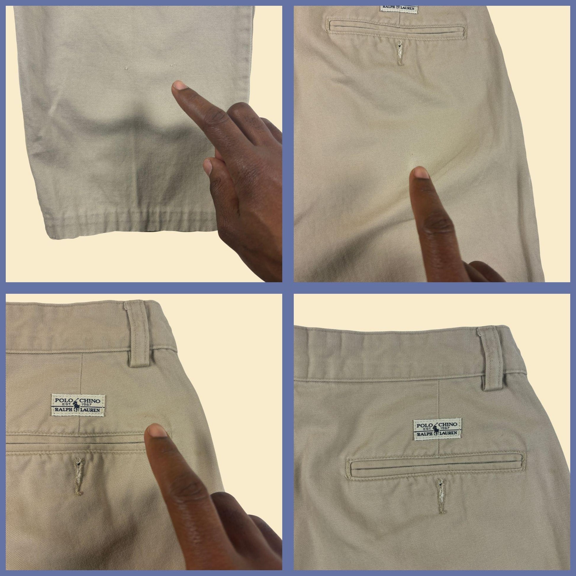 90s Polo Ralph Lauren 29x30 khaki pants, vintage men's cotton straight leg pants