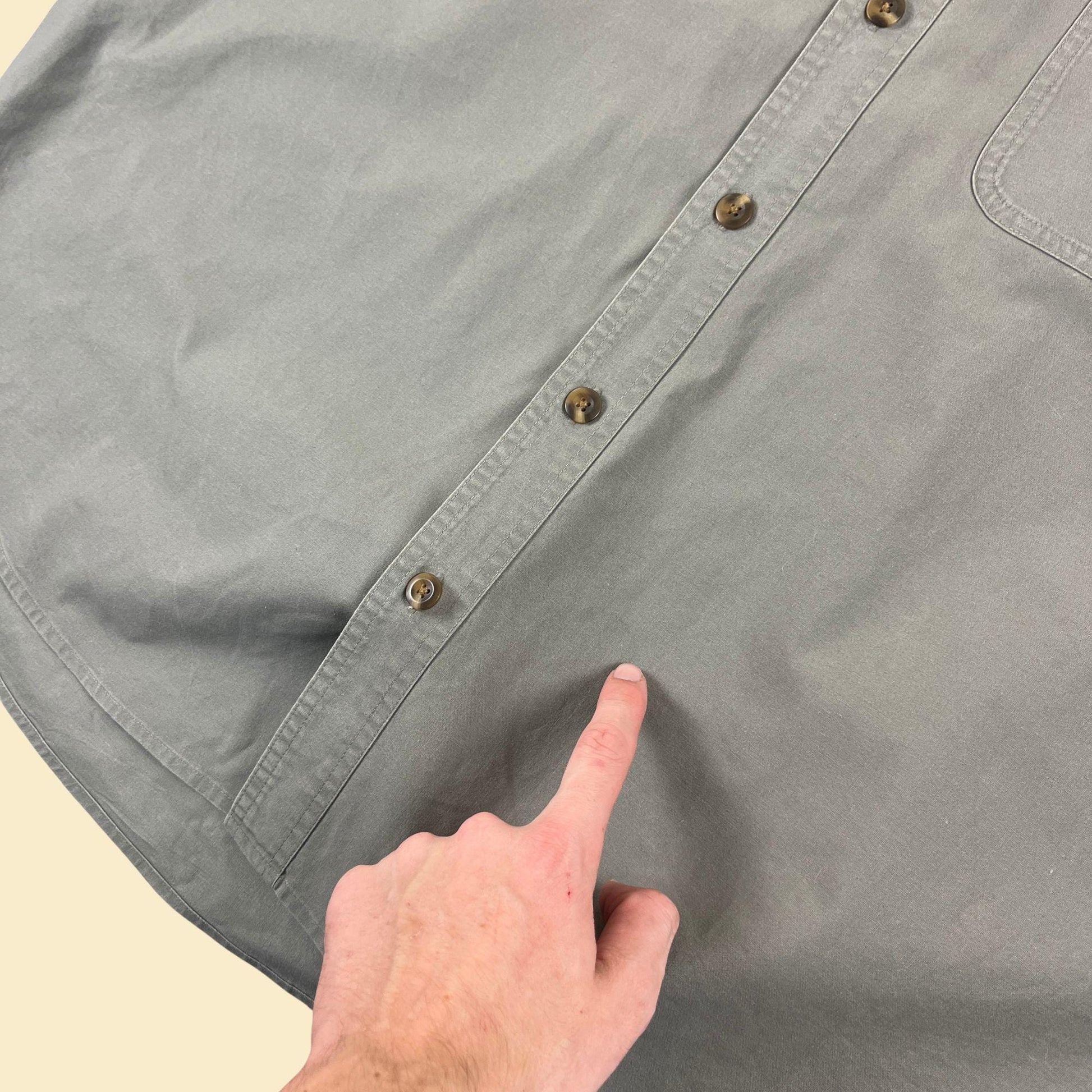 2000s Cabela's 2XL shirt, vintage Y2K Duck's Unlimited grey hunting-style button down top