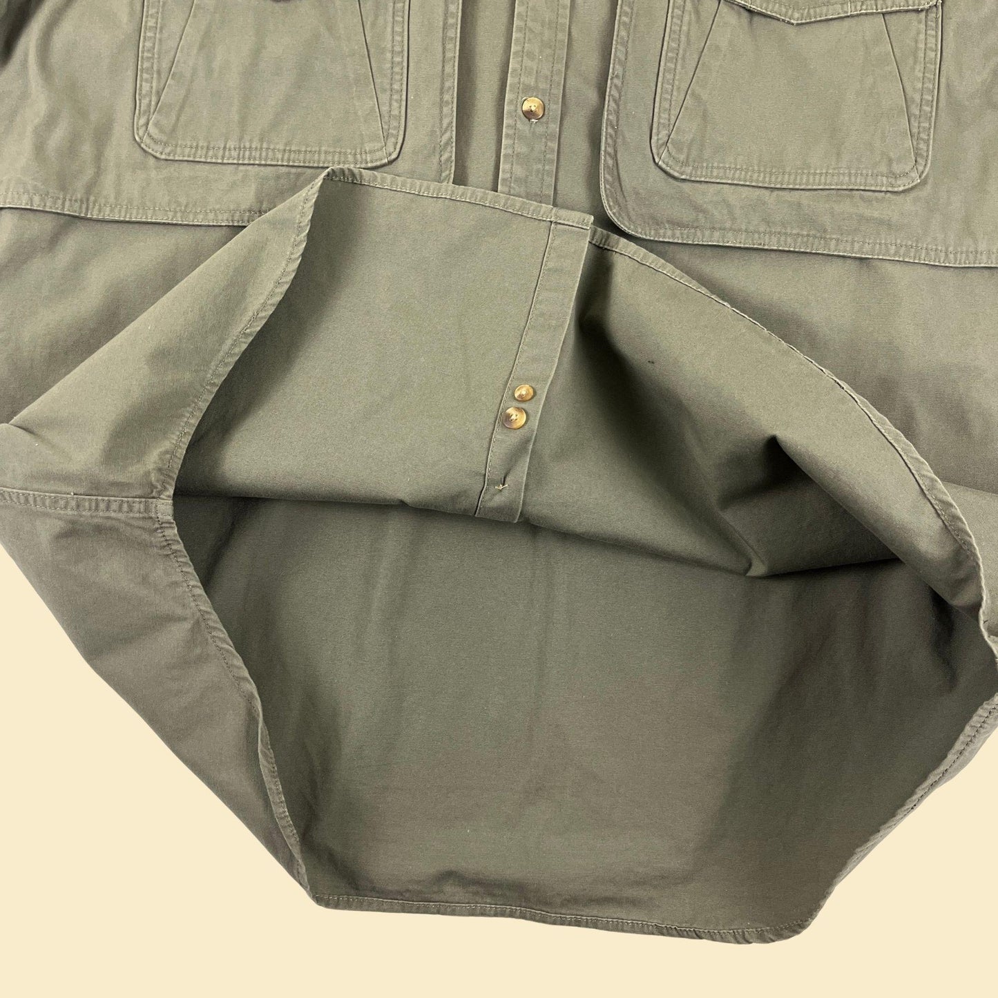 1990s Gander Mountain XL shirt, vintage olive green button down outdoors/hunting button down long sleeve