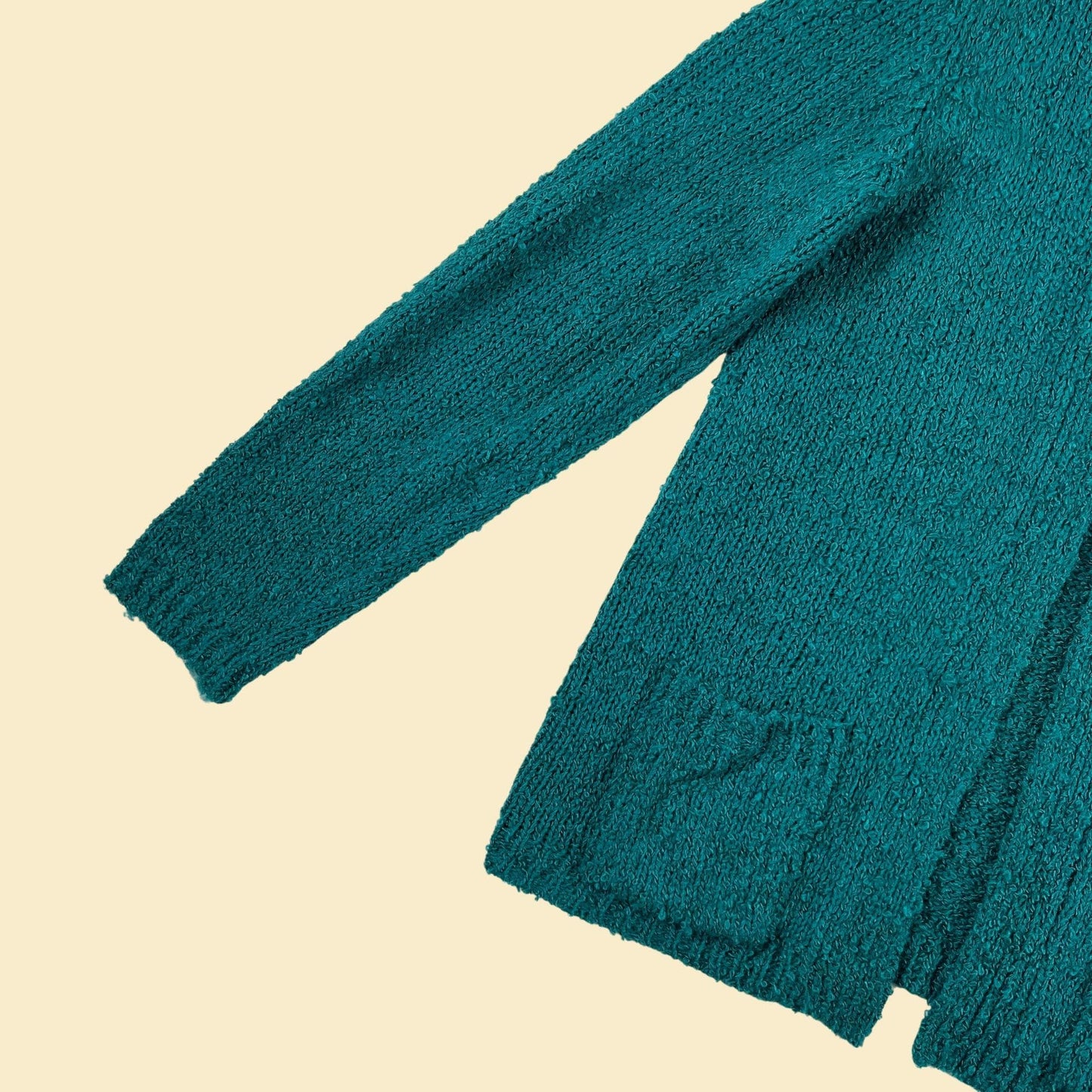 70s/80s L teal cardigan by Monarch Knits, vintage knit women's sweater