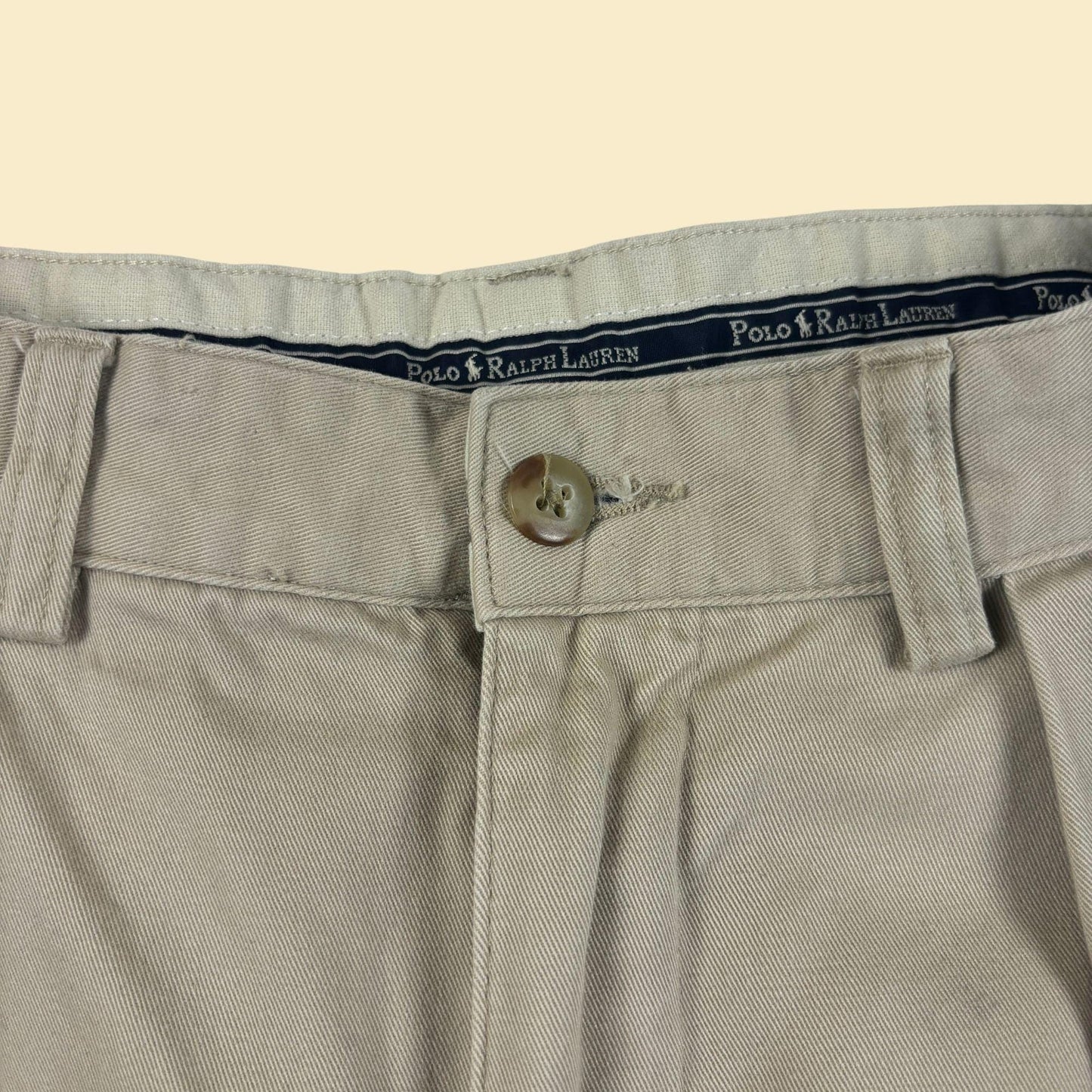 90s Polo Ralph Lauren 29x30 khaki pants, vintage men's cotton straight leg pants