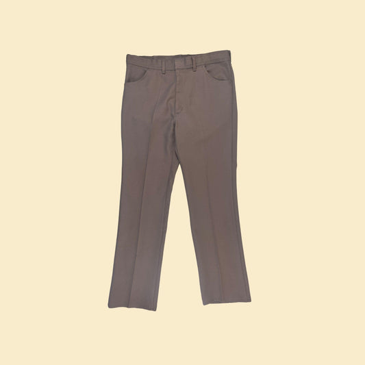 70s/80s men's slacks by Sport-Abouts, 38x32.5 vintage brown/tan men's straight leg pants