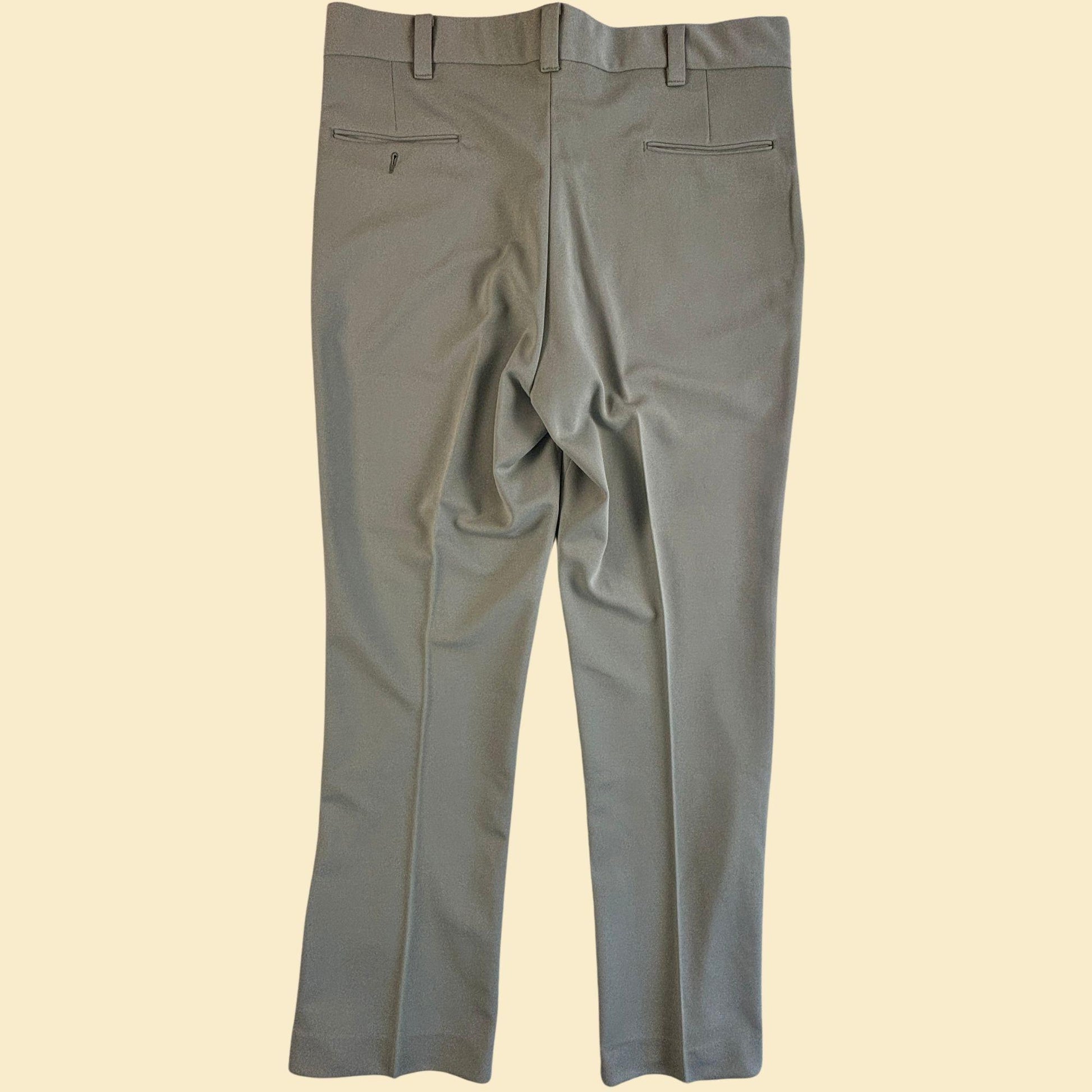 1970s light green men's pants by Kings Road Sears, size 38 men's vintage straight leg pastel green slacks