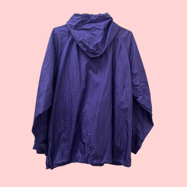 Vintage Purple Windbreaker 1990s - Half zip with large pocket