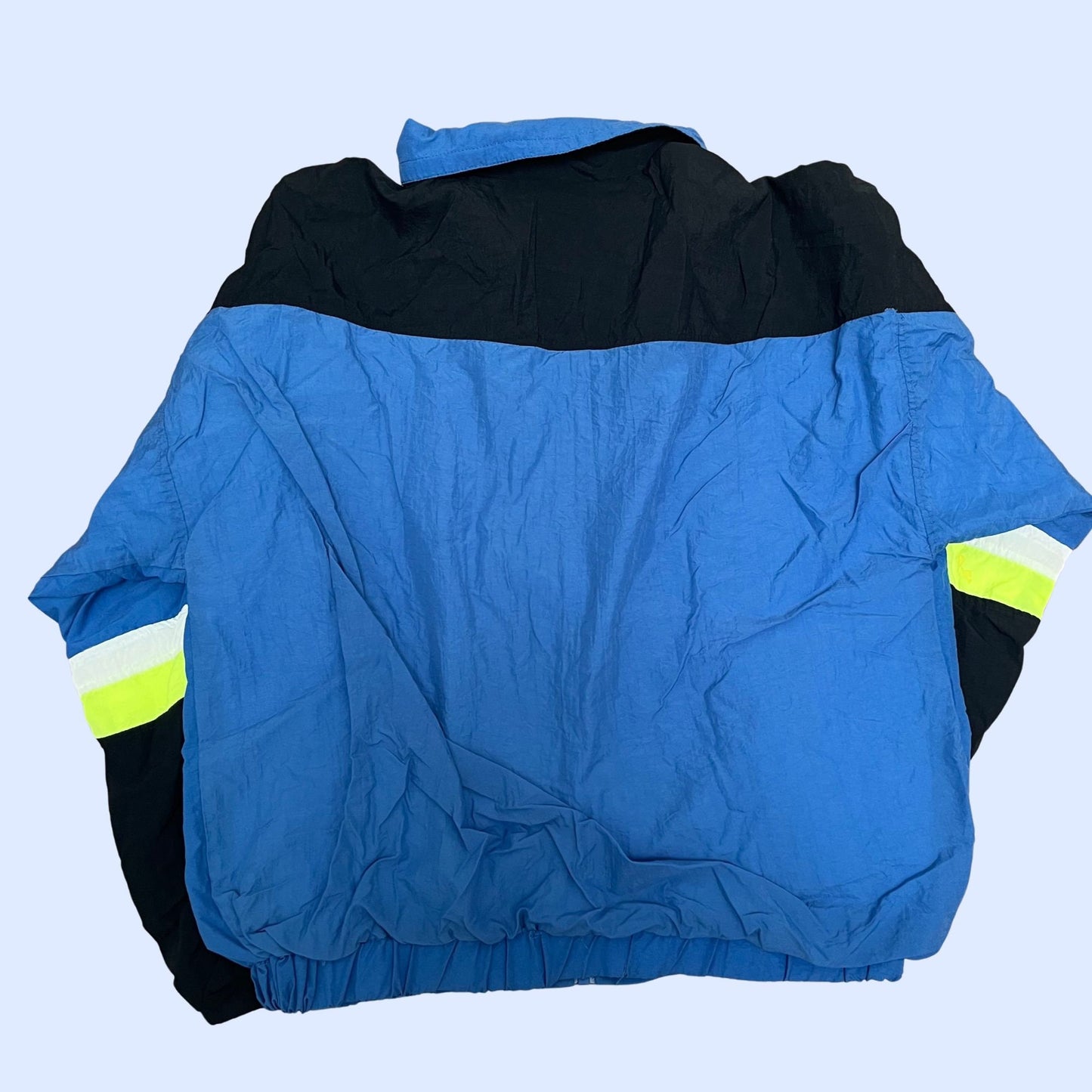 Vintage Givenchy windbreaker jacket, 1980s blue neon black and white windbreaker, color block Givenchy light jacket