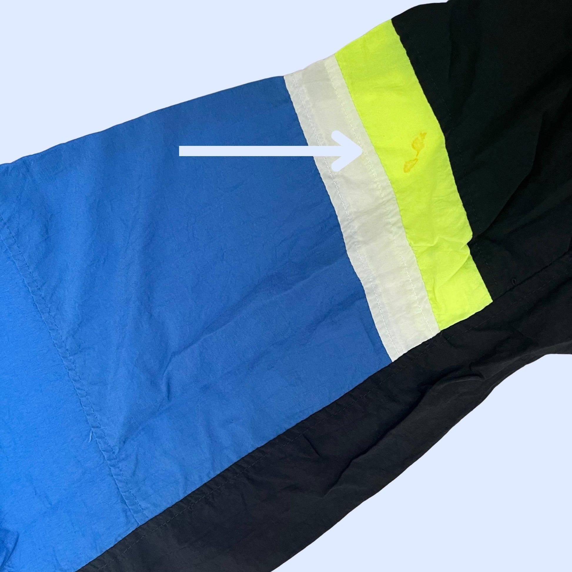 Vintage Givenchy windbreaker jacket, 1980s blue neon black and white windbreaker, color block Givenchy light jacket