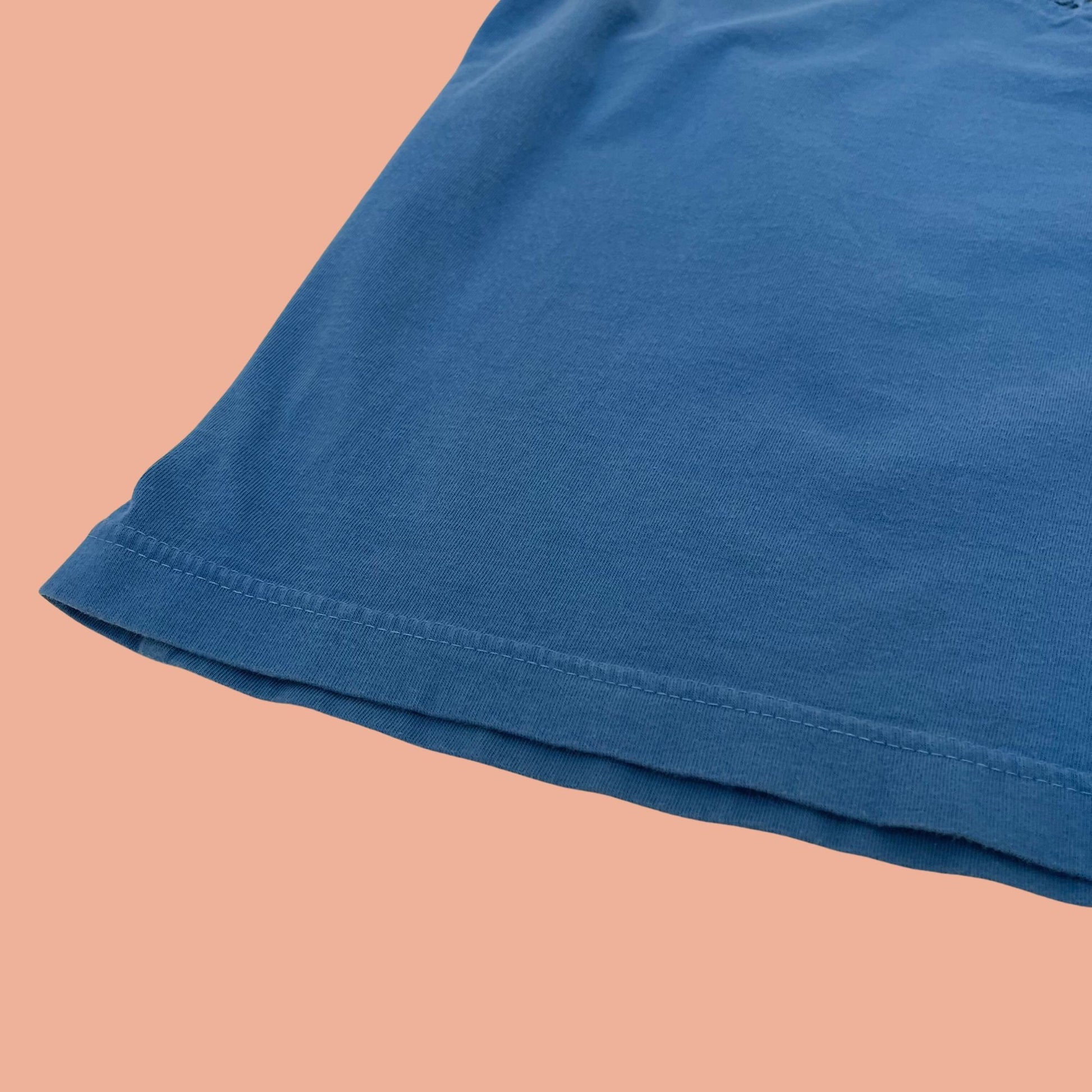 90s women's blue tank top with lace and sequins, vintage t shirt by Lemon Grass Studio, medium 1990s women's short sleeve shirt