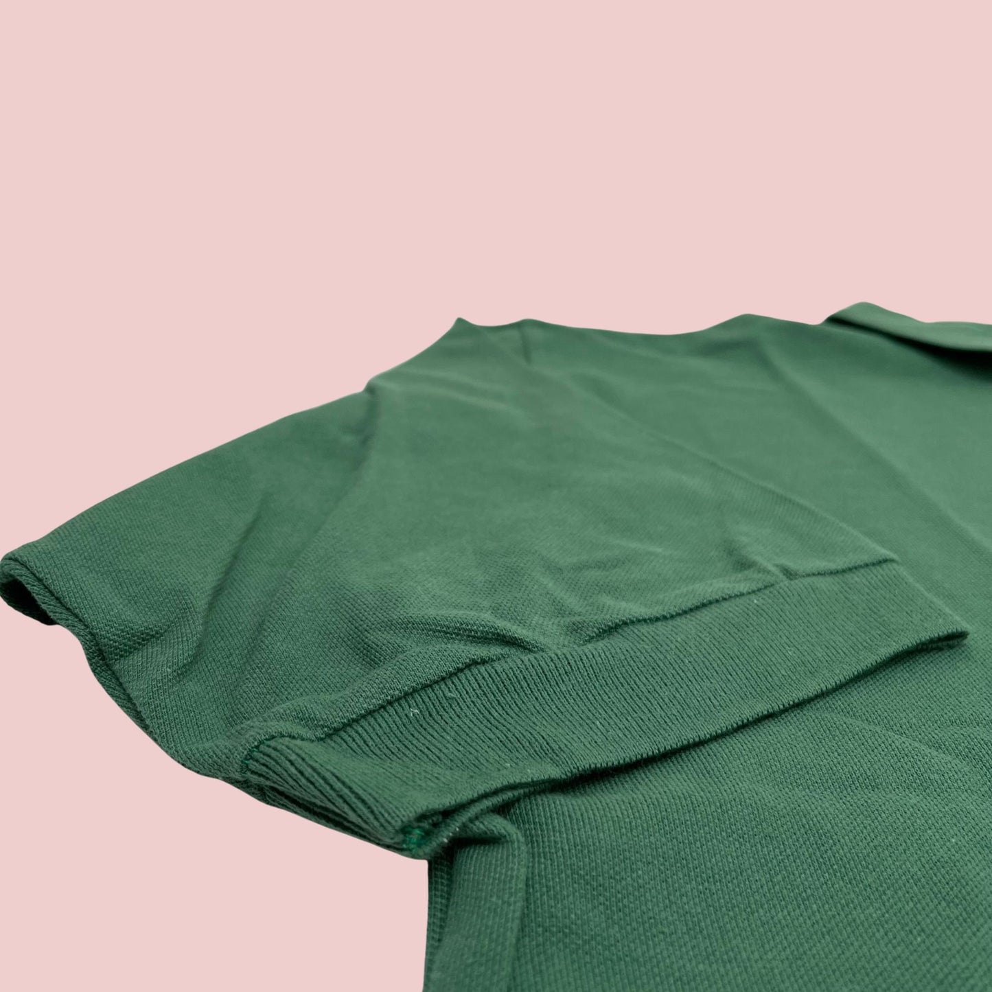 Vintage 1990s solid green men's polo shirt, large green men's vintage collared shirt, short sleeve men's polo by Interim