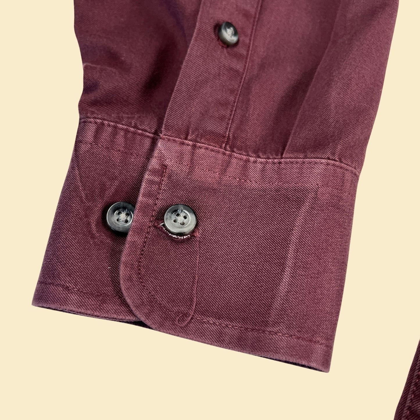 90s Wrangler & George Straight shirt, size L vintage burgundy red long sleeve men's button down