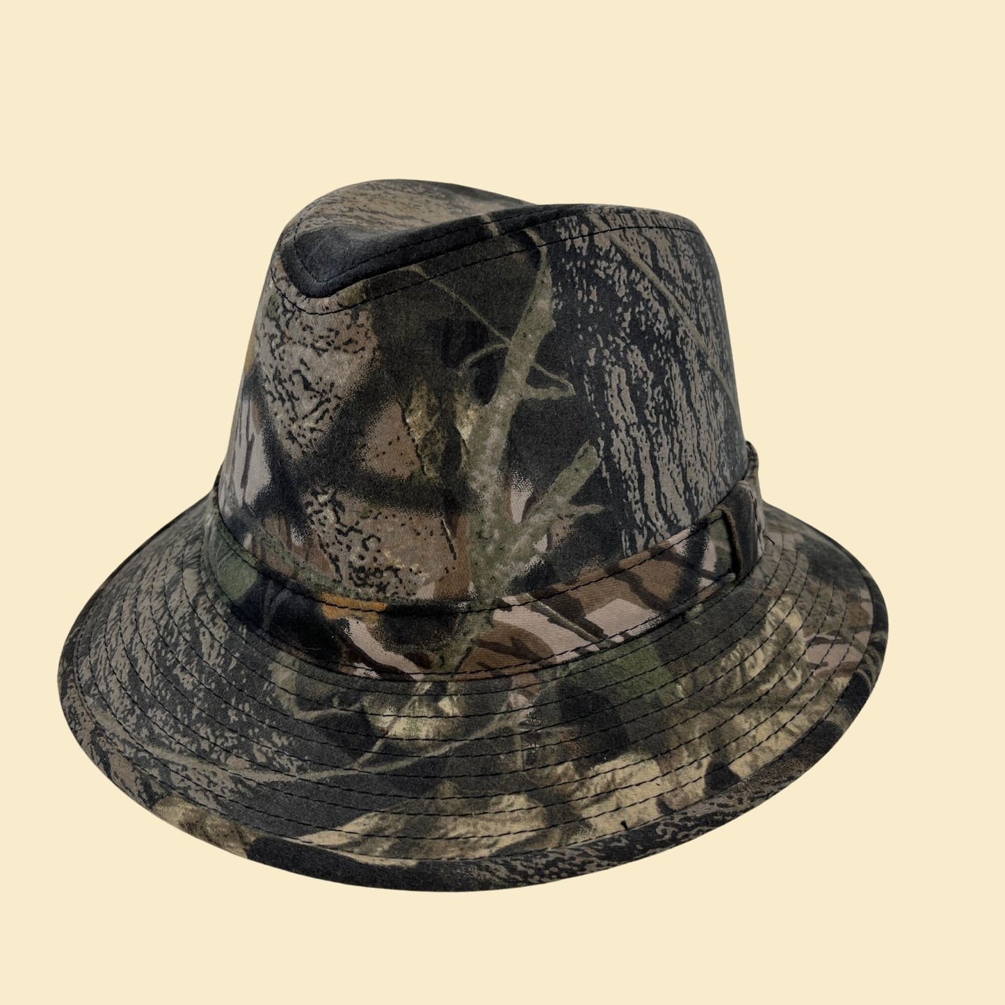 90s camouflage hat, vintage hunting hat, 1990s brown & green camo bucket hat